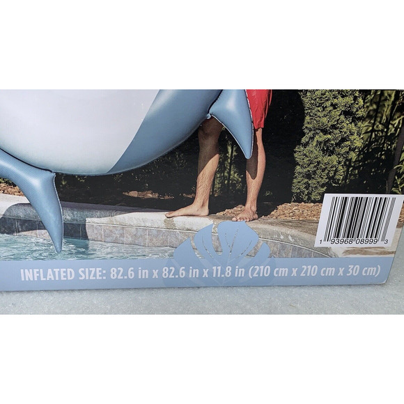 Inflatable Oversized Pool Float Smiling Shark Swimming 82.6" 176# Capacity NEW - Picture 3 of 10